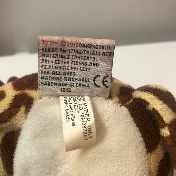 Ty Pluffies TipTop Giraffe Plush Stuffed Animal Lovey 2012 - Picture 5 of 9